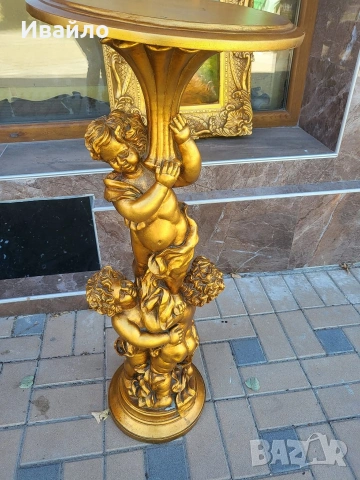 Красива барокова колона/поставка , снимка 3 - Антикварни и старинни предмети - 53613786