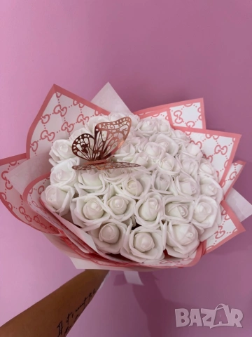 Букети от вечни рози , снимка 3 - Изкуствени цветя - 53694274