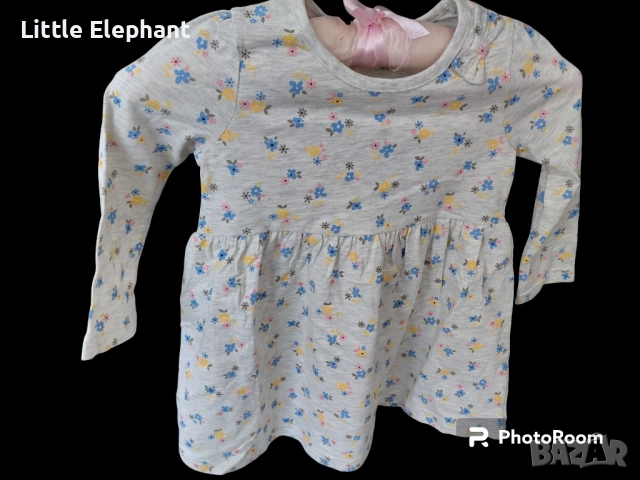Рокличка за 18-24 мес мом сива на цветчета,колекция"Flowers",Англия/нова