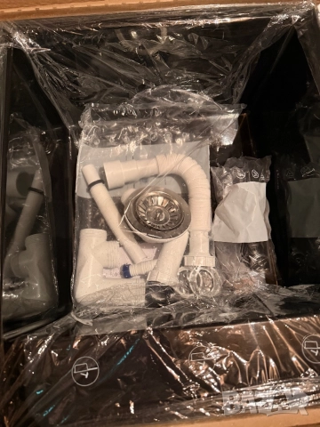 Мивка FAT нова, черна, полимермрамор, снимка 3 - Други - 47068659