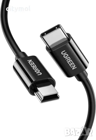 UGREEN USB C към Mini USB кабел, за цифров фотоапарат, MP3 плейър, GPS и др. 100 см, снимка 7 - USB кабели - 46990968