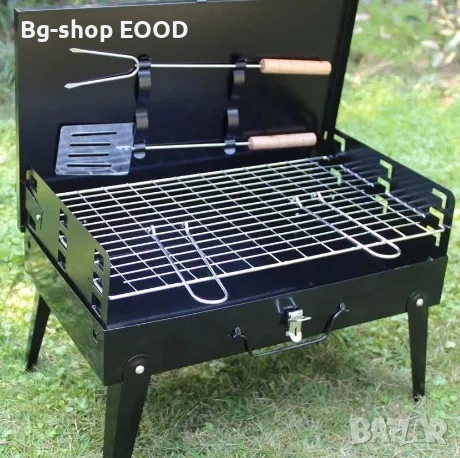 Преносима сгъваема градинска скара , 44x27x47 см, за къмпинг