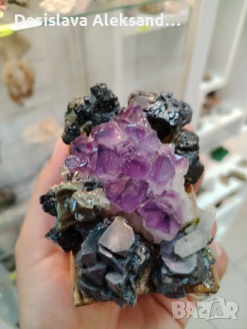 Вагон, ръчна изработка със аметист и клеофан , снимка 5 - Антикварни и старинни предмети - 51197151