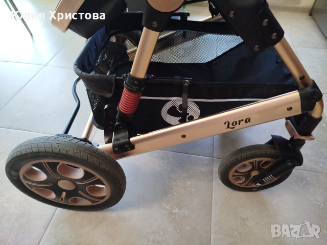 Бебешка количка Лорели Лора Lorelli Lora сет 3 в 1, снимка 5 - Детски колички - 52033926