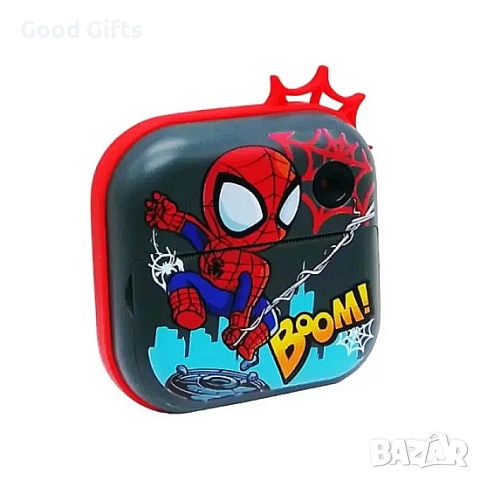 Детски фотоапарат с печат на снимки Спайдърмен – 48 MP, 2.5K UHD видео, двойна камера, селфи и игри, снимка 3 - Фотоапарати - 52939775