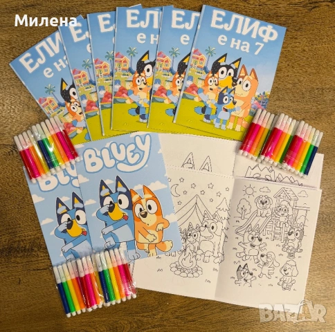 Персонализирани книжки за оцветяване Блуи Bluey , снимка 2 - Рисуване и оцветяване - 53475817