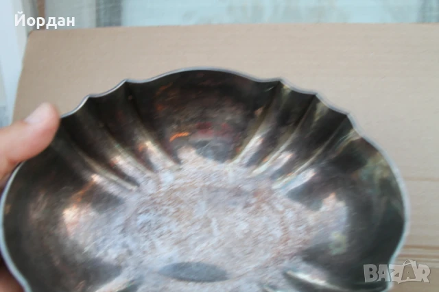 Сребърна фруктиера , снимка 6 - Антикварни и старинни предмети - 51392726