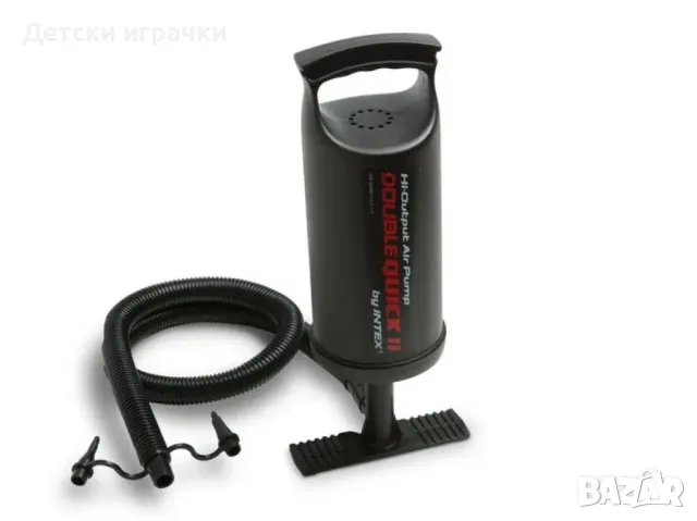 Ръчна помпа Intex Double Quick II, 36 см, PVC, лека, за надуваеми изделия