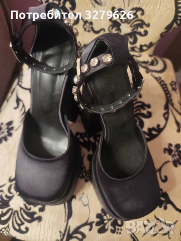 Високи дамски обувки на висок ток с платформа , снимка 4 - Дамски обувки на ток - 53181419