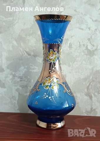 Кристална ваза Бохемия-Чехия , снимка 8 - Вази - 48203112