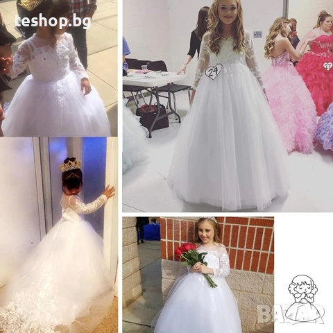 Детска рокля малка шаферка 8-9 години WDE, снимка 5 - Детски рокли и поли - 54021536