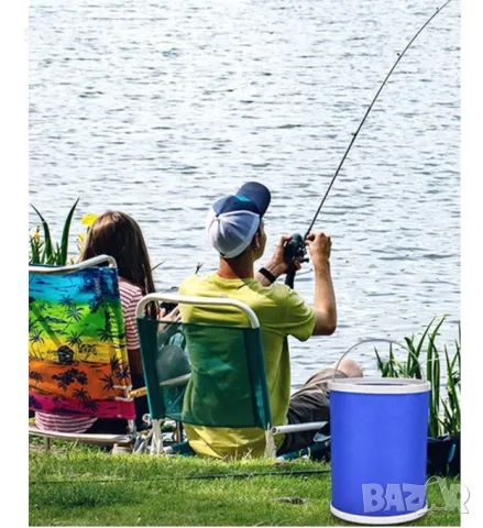 Сгъваема кофа, 9л., гумиран плат