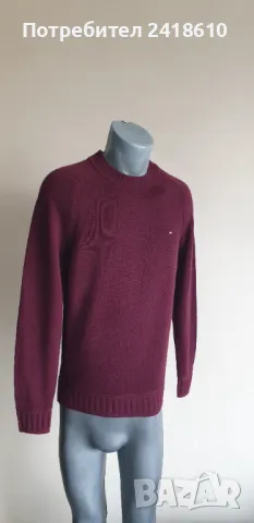 Tommy Hilfiger Wool Mens Size S / M НОВО! ОРИГИНАЛ! Мъжки Вълнен Пуловер!, снимка 4 - Пуловери - 49130232