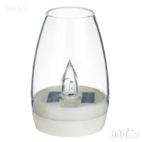 Соларна лампа Настолен фенер Прозрачен Ø6x9см S_1236436, снимка 2 - Соларни лампи - 49907385
