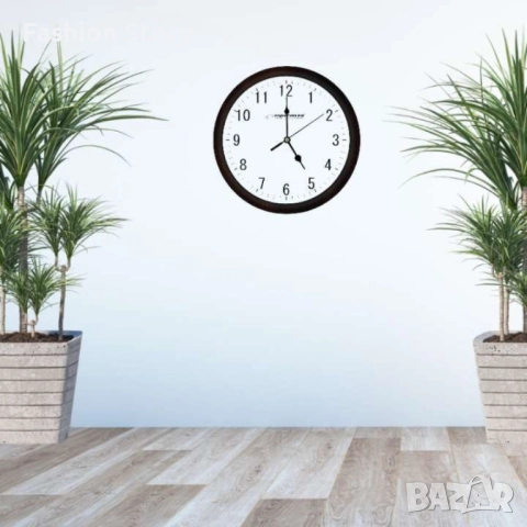 Стенен часовник, 30см., големи цифри, кварц, бял, снимка 3 - Стенни часовници - 51912663