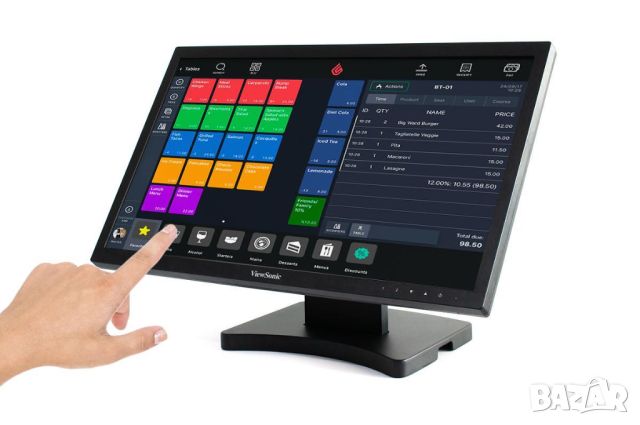 POS Touchscreen монитор VIEWSONIC TD2210 22" (1920x1080), снимка 2 - Монитори - 45648467