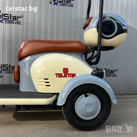 Електрическа триколка ТИП VESPA STYLE ROOF с покрив задно предаване с диференциал 60V 1500W + предно, снимка 3 - Мотоциклети и мототехника - 52411506