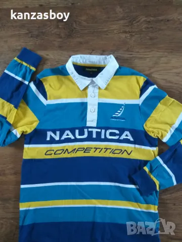 nautica competition striped rugby shirt - страхотна мъжка блуза КАТО НОВА L, снимка 8 - Блузи - 47513817