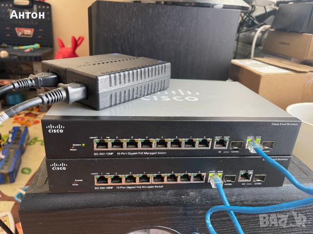 Cisco SG 300-10MP 10-port Gigabit Max PoE Managed Switch, снимка 2 - Суичове - 37925745