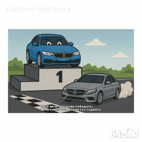 Закачка от ВМW към Мерцедес., снимка 3 - Картини - 50130740