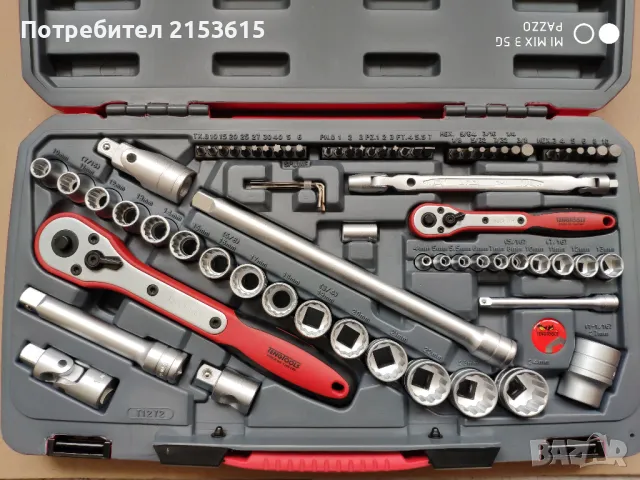 Teng tools тенг 1/4 и 1/2 гидория 72 части вложки камъни комплект хром ванадий, снимка 2 - Гедорета - 48530579