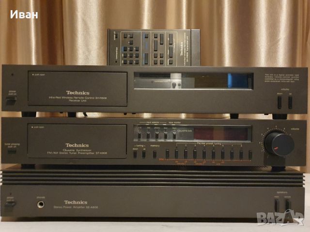 Technics SH-R 808 контролер с дистанционно
Technics ST-K808 предусилвател +
Technics SE-A808 стъпало, снимка 3 - Аудиосистеми - 45211278