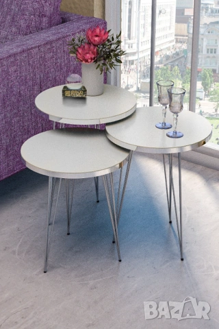 Масички за кафе - комплект 3 бр. , снимка 2 - Маси - 54170445