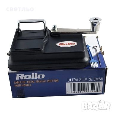 Машинка за пълнене на "Rollo"СЛИМ (SLIM 5.5/6.5диам.до7мм.)цигари с ръчка, снимка 2 - Табакери - 46647993