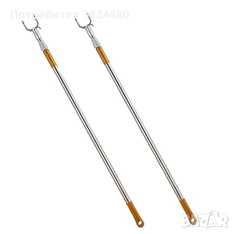 Пръчка за Сваляне на Дрехи с Неръждаема Стомана и Удобна U-Кука 4828, снимка 3 - Други стоки за дома - 52633084