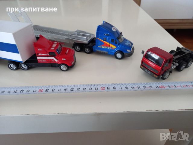 Камион, камиончета големи, метални, ТИР и платформа, ремаркета пластмасови, 35-36 см., снимка 9 - Колекции - 45146150