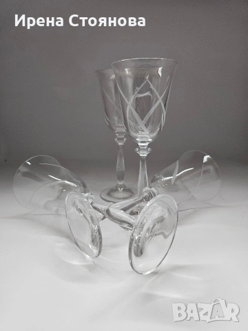 Bohemia, серия Angela кристалин. Общо са 5 модела по 4 броя чаши. Общо 20 броя чаши. , снимка 2 - Чаши - 53391115