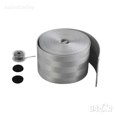 Текстилна лента за предпазен колан, Универсални, 3,6м, светло сив, снимка 3 - Аксесоари и консумативи - 53823028