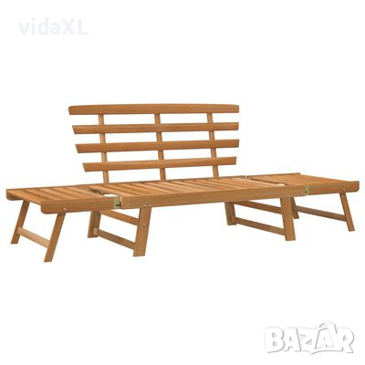 vidaXL Градинска пейка 2-в-1, 190 см, акация масив（SKU:316471