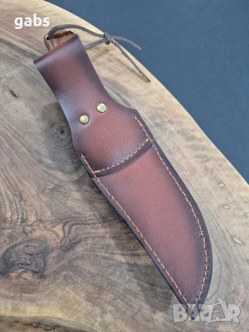 Ръчно изработен ловен нож с кожена кания,LN434, снимка 9 - Ножове - 52949939
