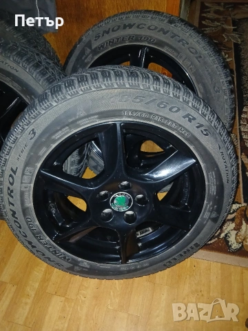 5×100 57.1ц.о. с гуми 185 60 15 шкода , снимка 8 - Гуми и джанти - 54045645