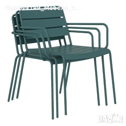 Метални градински столове удобни-жълт,зелен,сив,бежев,бял,черен-ПРОМО!, снимка 5 - Градински мебели, декорация  - 51106270