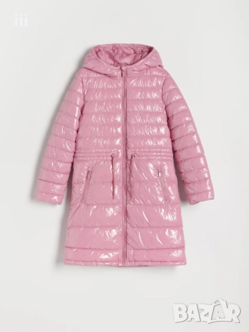 Ново капитонирано дълго палто с качулка - яке размер 152см, RESERVED, снимка 3 - Детски якета и елеци - 52351316