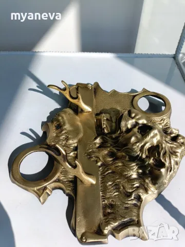 Бронзова , стара мастилница , Царство България , масивна, детайлна изработка., снимка 5 - Други ценни предмети - 49945760