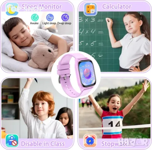 LITEYPP Детски смарт часовник с 14 пъзел игри, 20+ спортни режима, HD камера със сензорен екран, 4+г, снимка 2 - Детски - 49965470