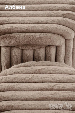 Комплект 2 бр. табуретки FIDO с капак – капучино/златно, снимка 4 - Дивани и мека мебел - 53872806