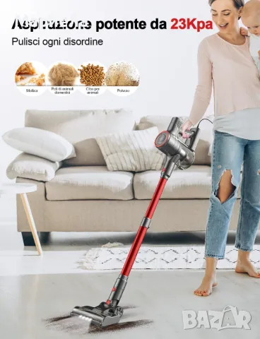 Вертикална прахосмукачка на ток 600W / 23kPa / 6 метра кабел, снимка 4 - Прахосмукачки - 49793910