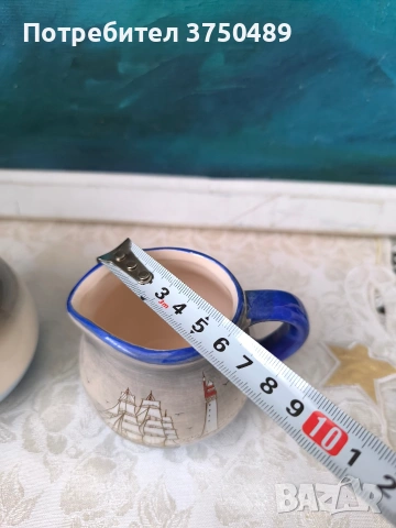 Захарница и каничка за мляко с морски мотиви , снимка 6 - Сервизи - 53477632