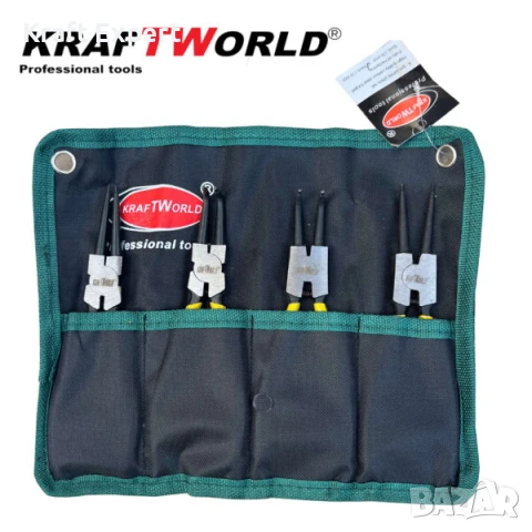 Комплект Зегер Клещи KraftWorld 230mm за Вътрешни и Външни Зегерки 9″, снимка 1