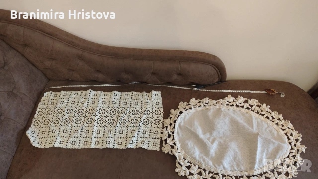Комплект покривки/карета/рънъри и дантелени подложки – втора ръка, но в чудесно състояние (само личн, снимка 9 - Покривки за маси - 53140757