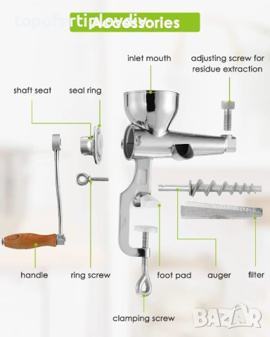 Ръчна сокоизтисквачка Moongiantgo, снимка 7 - Сокоизстисквачки и цитрус преси - 54063167