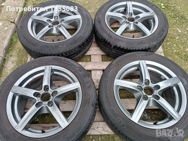 Лети джанти 16ки 5х110 Alutec + летни гуми 205/55/16 Barum, снимка 2 - Гуми и джанти - 52817237