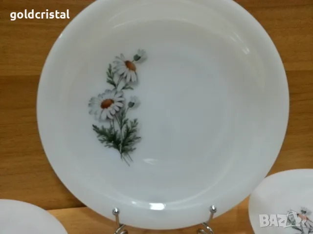 Стар френски аркопал чинии, снимка 4 - Антикварни и старинни предмети - 49777394