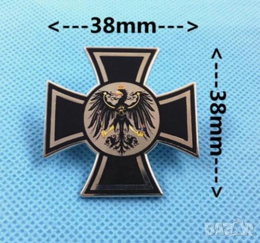 Пин Значка Германски Железен Кръст Орел Военен Орден Прусия Германска Империя Императорски Орел SS23, снимка 2 - Друга електроника - 46364565