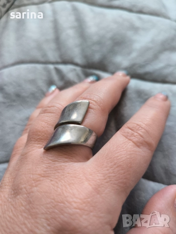 Сребърен пръстен, снимка 7 - Пръстени - 52935743
