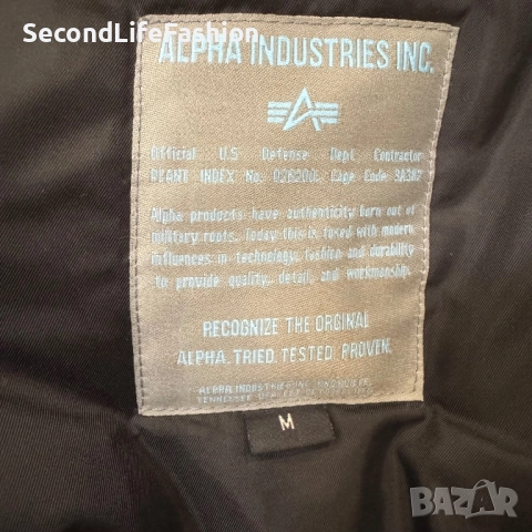 Дамско Яке Alpha Industries размер М тъмно синьо, снимка 3 - Якета - 52439541
